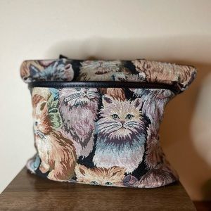 Over the shoulder Cat Lady Bag w/ zipper closure